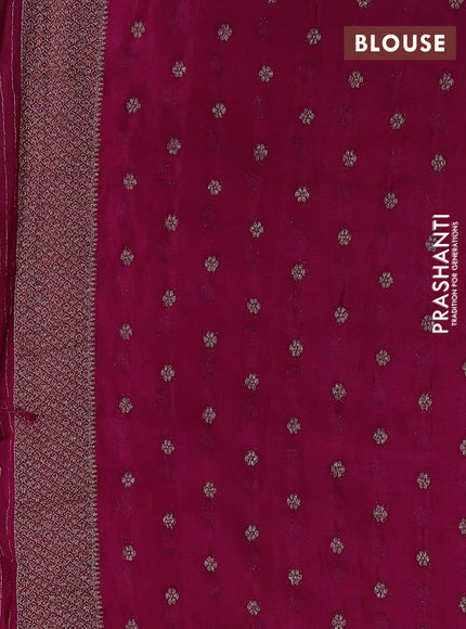 Banarasi semi georgette saree beige and wine shade with allover thread & zari woven buttas and zari woven border
