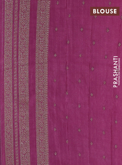 Banarasi semi georgette saree mauve pink with allover thread & zari weaves and zari woven border