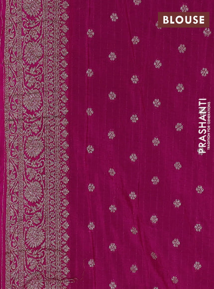 Banarasi semi georgette saree brown and pink with allover thread & zari weaves and zari woven border