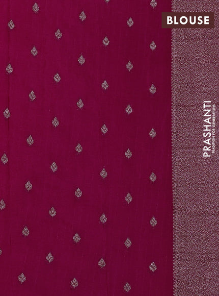 Banarasi semi georgette saree pink with allover thread & zari woven buttas and zari woven border