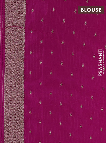 Banarasi semi georgette saree pink with allover thread & zari woven buttas and zari woven border