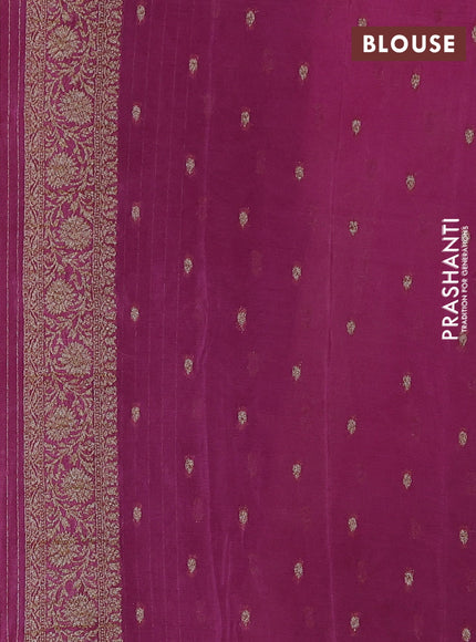 Banarasi semi georgette saree mauve pink with allover thread & zari woven buttas and zari woven border