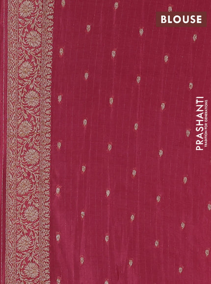Banarasi semi georgette saree pastel maroon with allover thread & zari woven buttas and zari woven border