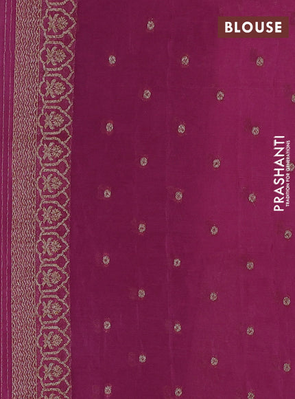 Banarasi semi georegette saree mauve pink with allover thread & zari woven buttas and zari woven border