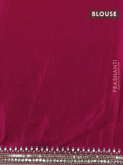 Banarasi silk saree pink with allover self emboss checks & zari buttas and gotapatti embroidery border