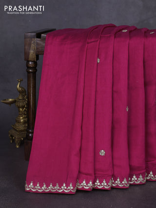 Banarasi silk saree pink with embroidery buttas and gotapatti embroidery pallu & border