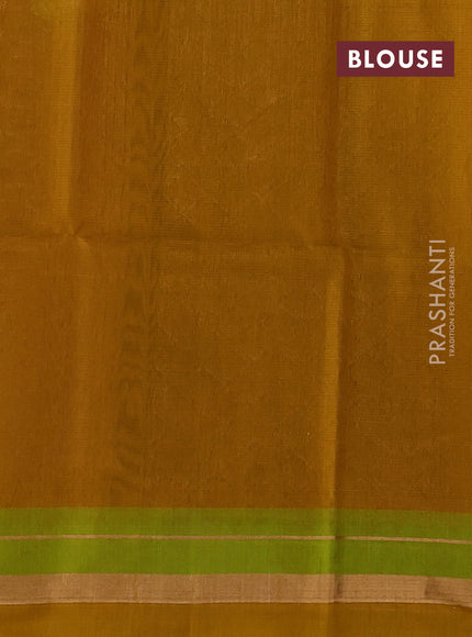 Kora silk cotton saree deep maroon and mustard yellow with zari woven buttas and zari woven border