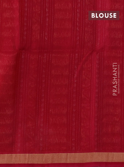 Kora silk cotton saree dual shade of pink and pink with zari woven buttas and zari woven border