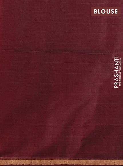 Kora silk cotton saree deep maroon and dual shade of grey with allover zari woven buttas and zari woven border
