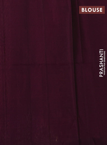 Kora silk cotton saree mehendi green and dual shade of pink with allover zari stripe pattern & thread woven buttas and simple border