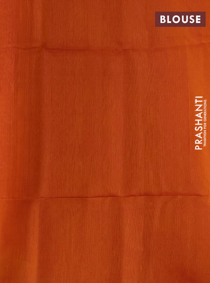 Kora silk cotton saree yellow and dual shade of pink with allover zari stripe pattern & thread woven buttas and simple border