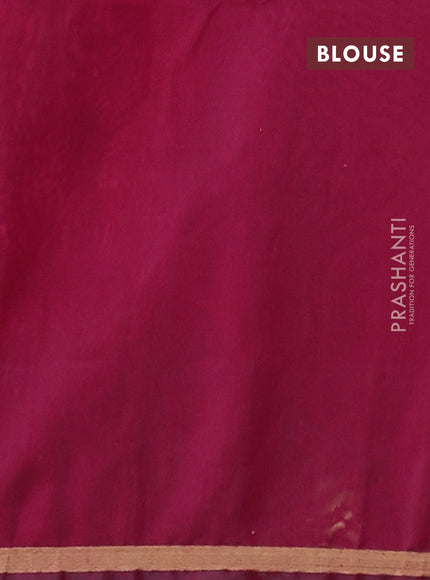 Kora silk cotton saree pink and dual shade of grey with zari woven buttas and zari woven border