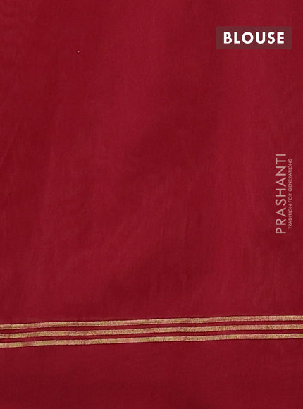 Kora silk cotton saree pastel maroon and maroon with thread & zari woven buttas and zari woven simple border