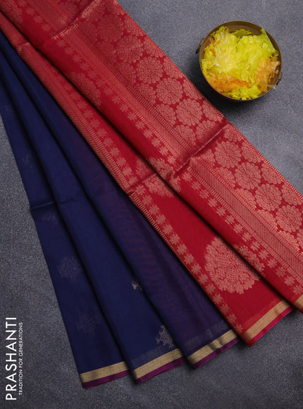 Kora silk cotton saree peacock blue and dual shade of pink with zari woven buttas and zari woven border
