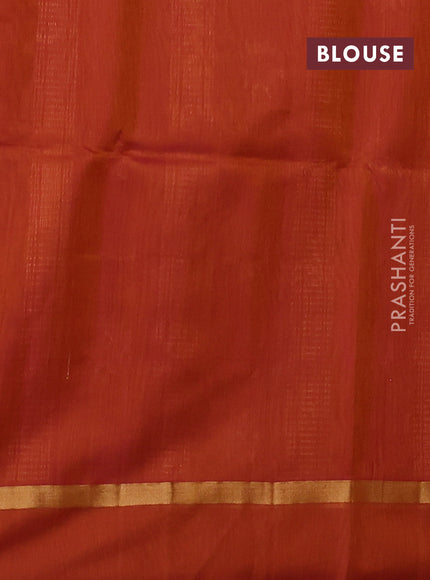 Kora silk cotton saree mustard yellow and dual shade of pink with zari woven buttas and zari woven simple border