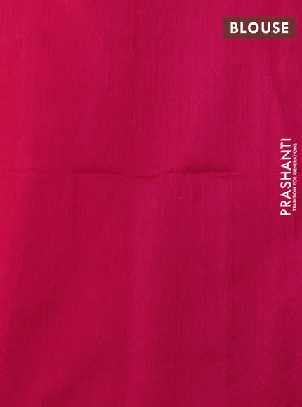 Kora silk cotton saree dark mustard and pink with thread & zari woven buttas and simple border