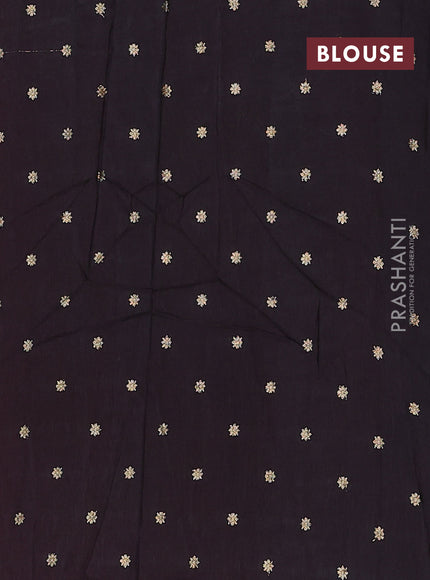 Semi mysore silk saree pink and black with allover zari checked pattern and long zari woven border