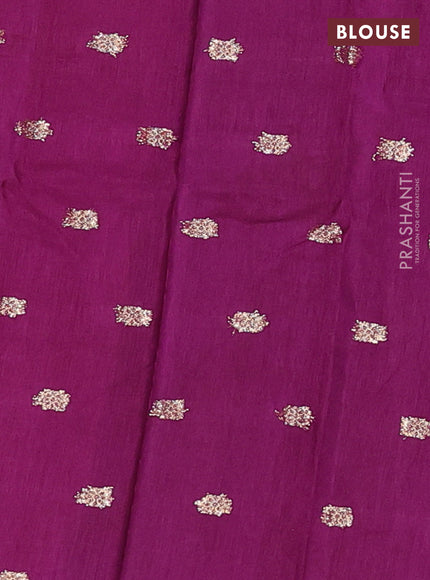 Semi mysore silk saree red and purple with allover zari checked pattern and rettapet zari woven border