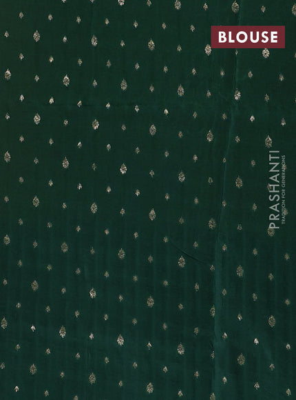 Semi mysore silk saree lime yellow and green with half & half style and long zari woven border