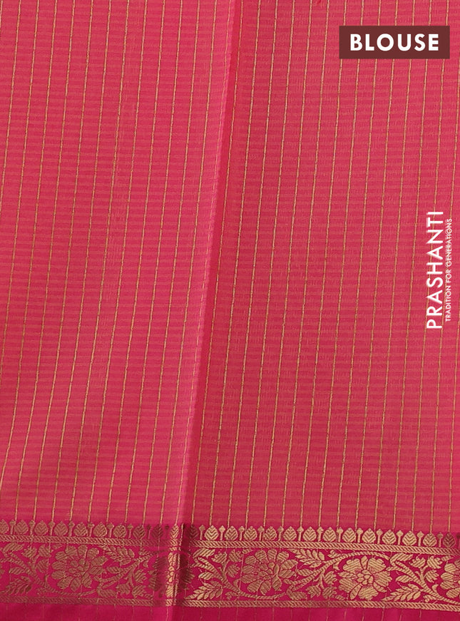 Banarasi semi dupion saree dual shade of pink and pink with zari woven buttas and zari woven border