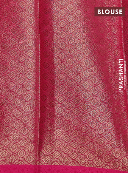 Banarasi semi dupion saree dual shade of pink and pink with paisley zari woven buttas and thread woven border