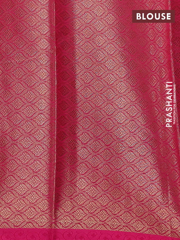 Banarasi semi dupion saree dual shade of pink and pink with paisley zari woven buttas and thread woven border