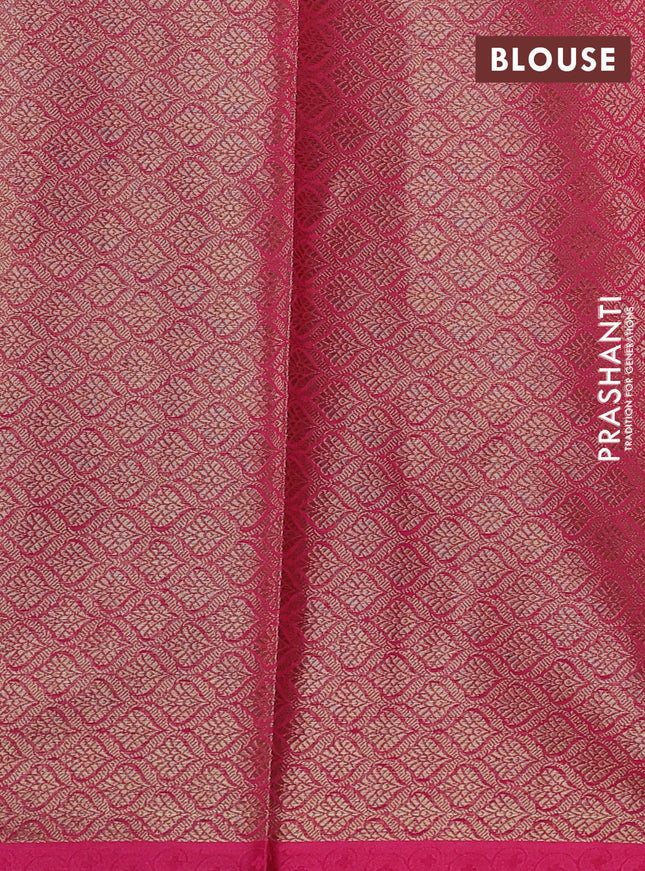 Banarasi semi dupion saree purple and pink with paisley zari woven buttas and thread woven border