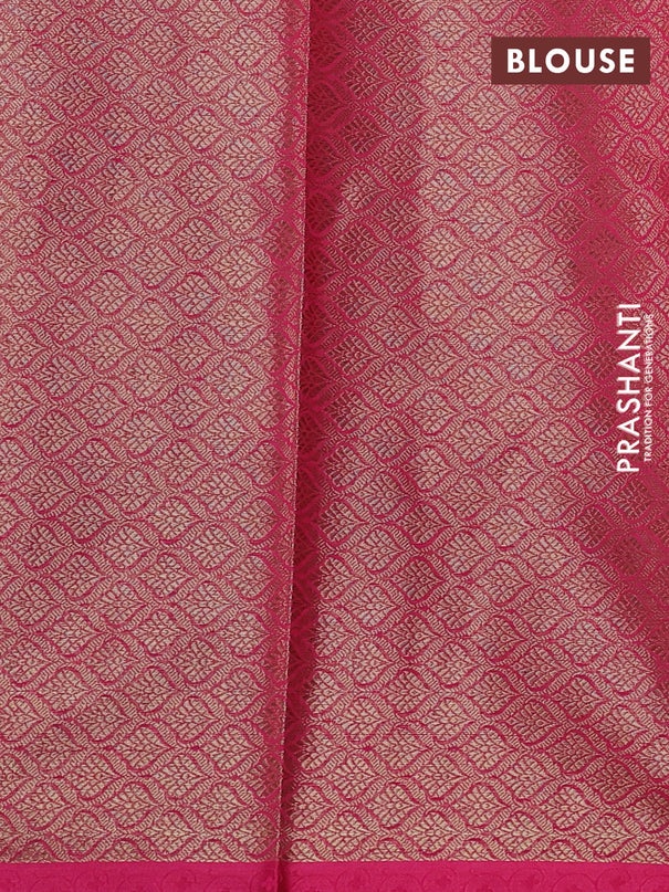 Banarasi semi dupion saree purple and pink with paisley zari woven buttas and thread woven border