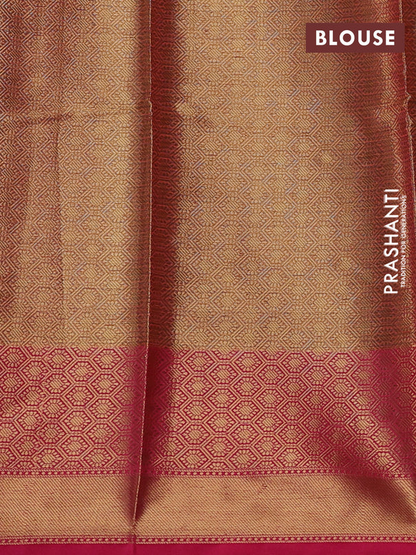 Banarasi semi dupion saree dual shade of pink and pink with thread & zari woven buttas and zari woven border