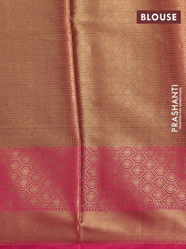 Banarasi semi dupion saree dual shade of purple and pink with thread & zari woven buttas and zari woven border