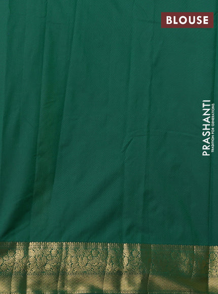 Bangalori silk saree yellow and green with zari woven buttas and zari woven border