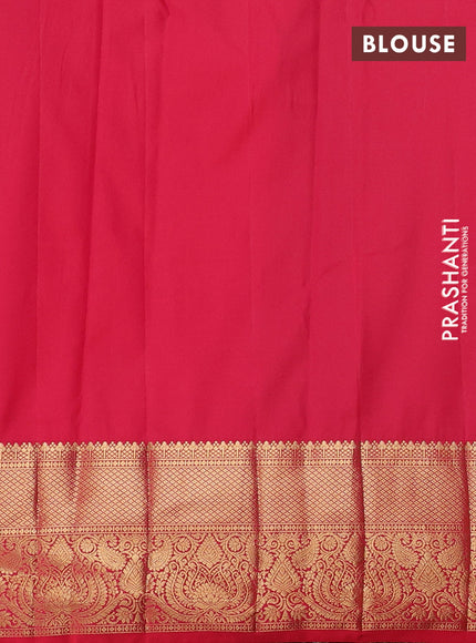Bangalori silk saree yellow and red with zari woven buttas and long zari woven border