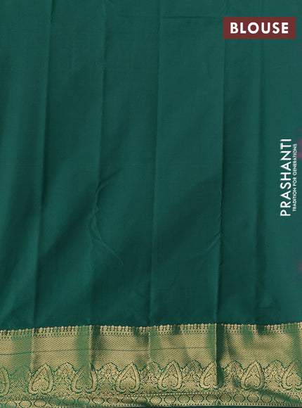 Bangalori silk saree pink and green with zari woven buttas and zari woven border