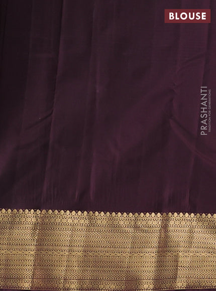 Bangalori silk saree coffee brown with zari woven buttas and zari woven border
