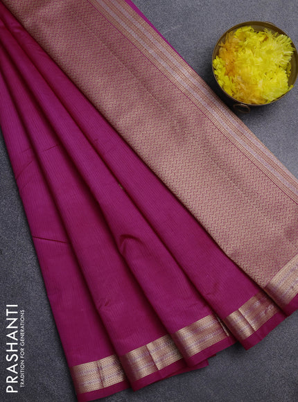 Semi raw silk saree pink with zari woven buttas and zari woven border