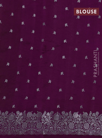 Banarasi poona silk saree florescent green with allover zari weaves and zari woven border