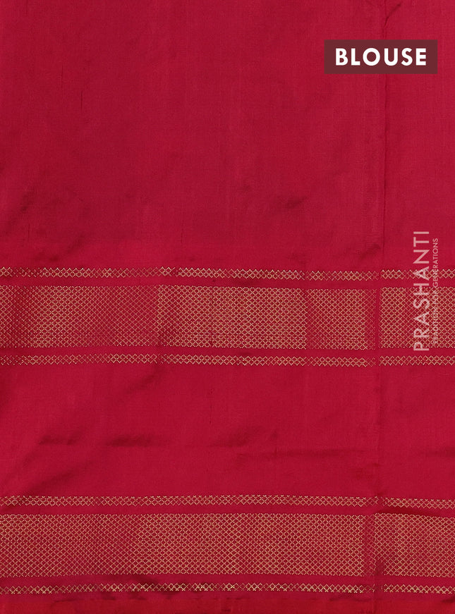 Pochampally silk saree blue and pink with allover ikat weaves and long zari woven ikat border