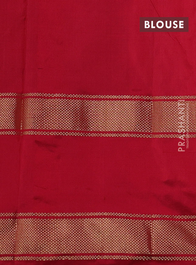 Pochampally silk saree dark green and maroon with allover ikat weaves and long ikat woven zari border