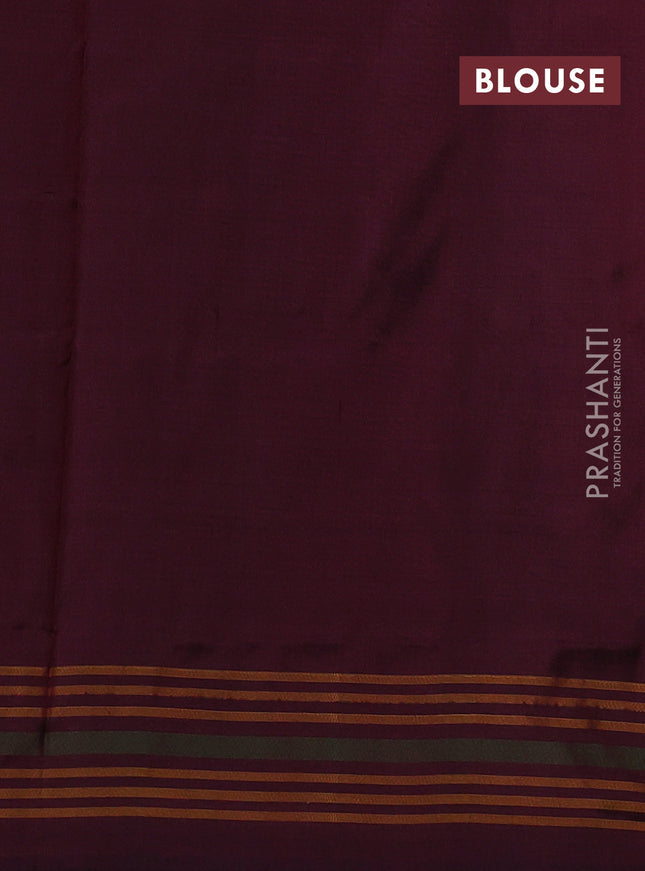 Pochampally silk saree coffee shade with allover ikat weaves and woven border