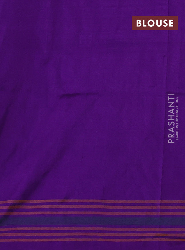 Pochampally silk saree violet with allover ikat weaves and simple border