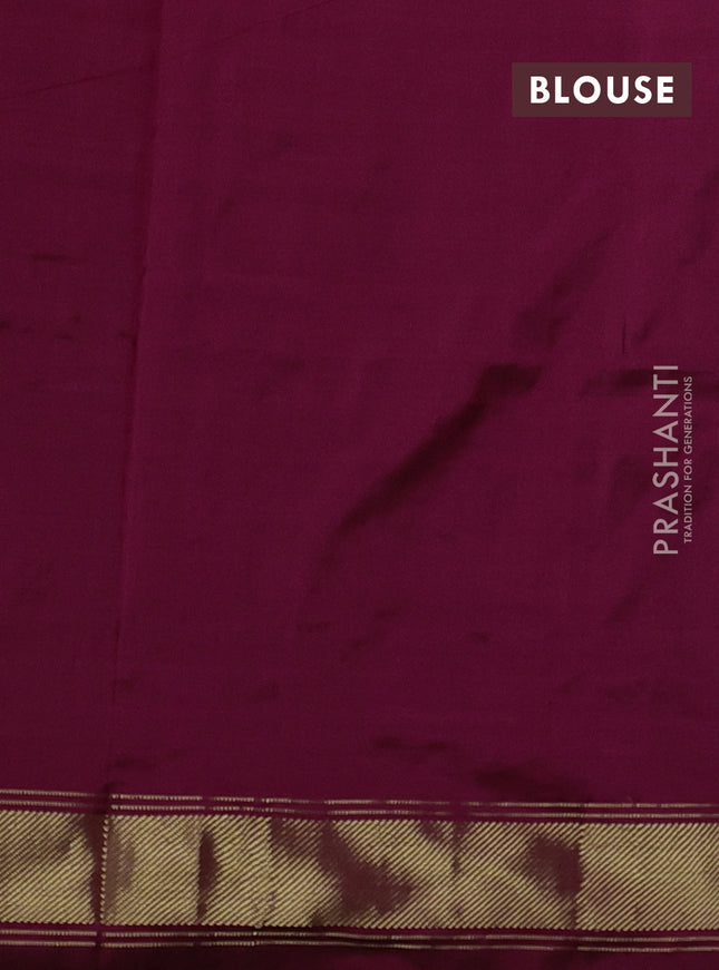 Pochampally silk saree maroon with allover patola weaves and zari woven border