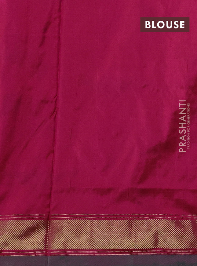Pochampally silk saree dual shade of pink and green with allover patola weaves and zari woven border