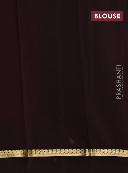 Pure mysore silk sareee rust shade and coffee brown with zari woven buttas and zari woven simple border