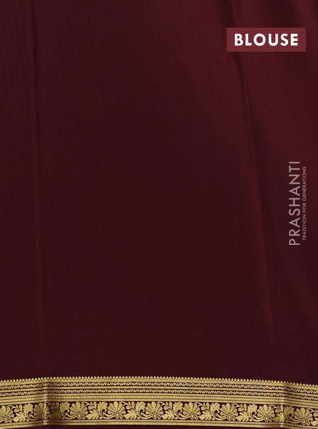 Pure mysore silk sareee rust shade and coffee brown with allover zari woven buttas and zari woven border