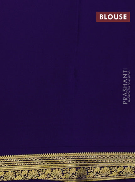 Pure mysore silk sareee dark magenta pink and violet with allover zari woven buttas and zari woven border