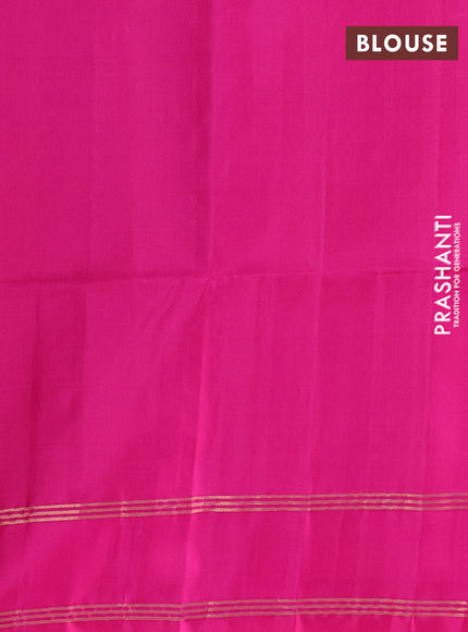 Pure soft silk saree dual shade of pink with zari woven buttas and long rettapet zari woven border