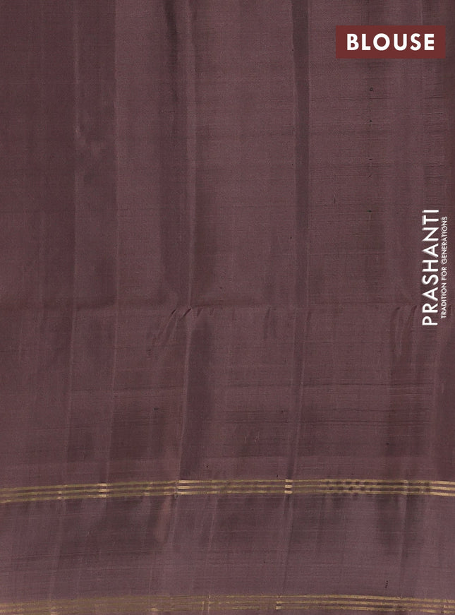Pure soft silk saree coffee brown and pastel brown with allover zari woven buttas and rettapet zari woven border