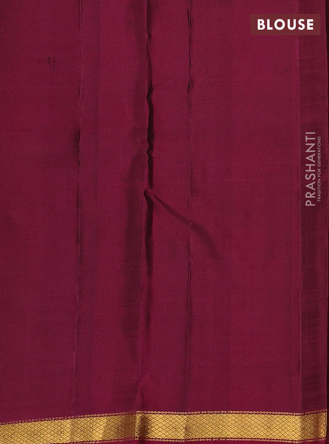 Pure soft silk saree black and pink with zari woven buttas and small zari woven border