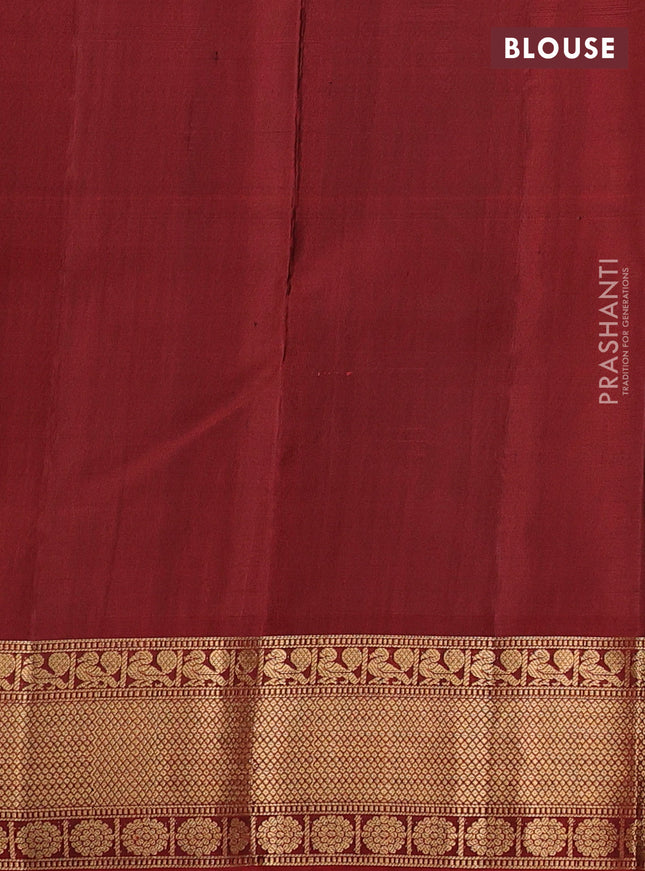 Pure soft silk saree magenta pink and maroon with zari woven buttas and zari woven border
