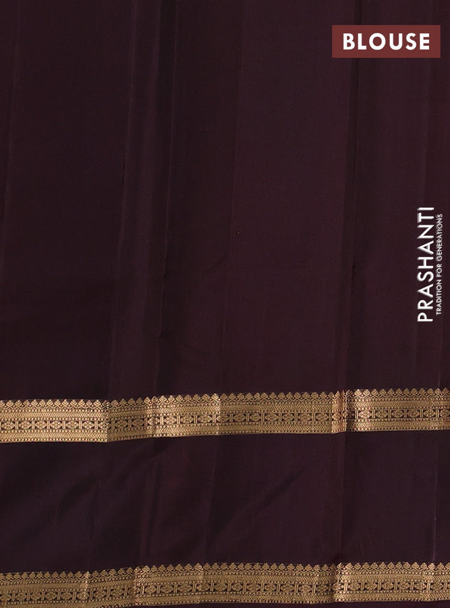 Pure soft silk saree honey shade and coffee brown with zari woven buttas and long rettapet zari woven border
